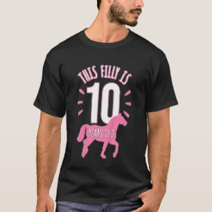 Camiseta Crianças Cavaleiro Cheio De Dez Meninas De 10 Anos