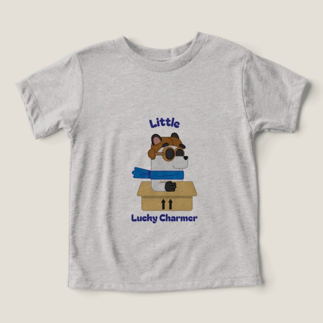 Camiseta Crianças Charmer Pequenas Sortudas (Design frontal)