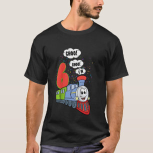 Camiseta Crianças Choo Choo Eu tenho 6 anos 6 de trem de lo