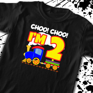 Camiseta Crianças Choo Choo Train segundo aniversário Choo