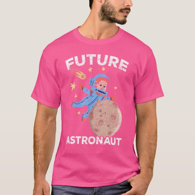 Camiseta Crianças Ciência do Espaço Exterior Galáxia da Lua (Frente)