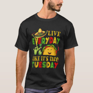 Camiseta Crianças Cinco De Mayo Todos Os Dias Como Taco Ter