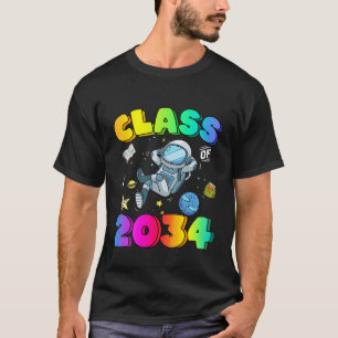 Camiseta Crianças Classe De Astronauta De 2034 Cresce Comi