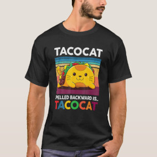 Camiseta Crianças Cócegas Aco Gato Ortografado Para Trás Me