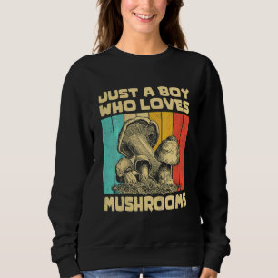 Camiseta Crianças Cogumelos Vintage  Apenas Um Menino Que A