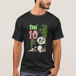Camiseta Crianças com 10 anos Panda do 10º aniversário Eu t