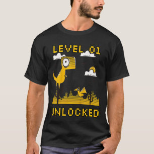 Camiseta Crianças com 1 ano jogador de aniversário nível 1