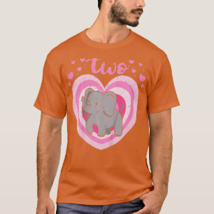 Camiseta Crianças com 2 anos de idade, Elefante-Cujo Aniver