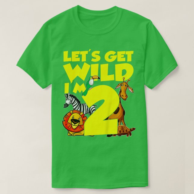 Camiseta Crianças Com 2 Anos De Idade Presentes Vamos Ficar (Frente do Design)