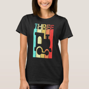 Camiseta Crianças com 3 anos Comboio Aniversário Terceiro a