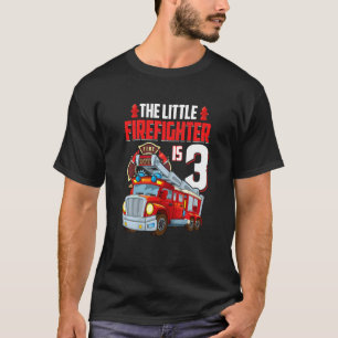Camiseta Crianças com 3 anos de idade Bombeiro Festa de ani