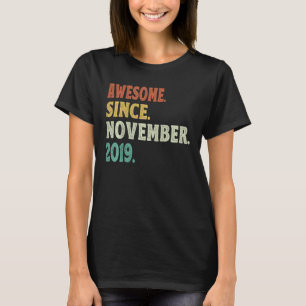 Camiseta Crianças com 3 anos de idade incrível desde novemb