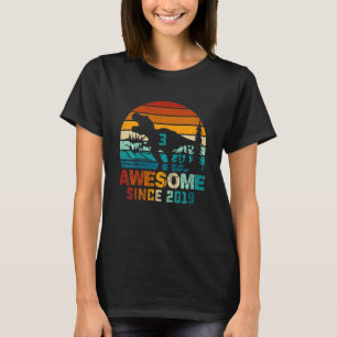 Camiseta Crianças com 3 anos Dinossauro incrível desde 2019