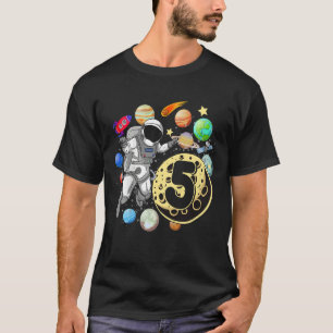 Camiseta Crianças com 5 anos Astronauta do Astronauta do As