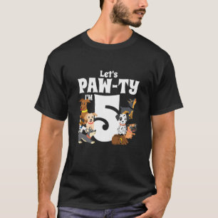 Camiseta Crianças com 5 anos Cães-Papoila de aniversário Cã