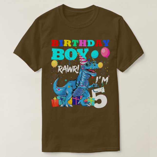 Camiseta Crianças com 5 anos de idade 5 de presente de aniv (Frente do Design)