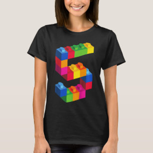 Camiseta Crianças com 5 anos de idade Blocos de Edifício Br