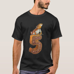 Camiseta Crianças com 5 anos de idade Dragão-5 de-relvado