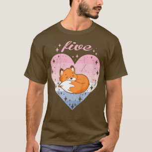 Camiseta Crianças Com 5 Anos De Idade Fofo Bday519