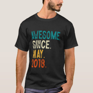 Camiseta Crianças Com 5 Anos De Idade Incrível Desde Maio D