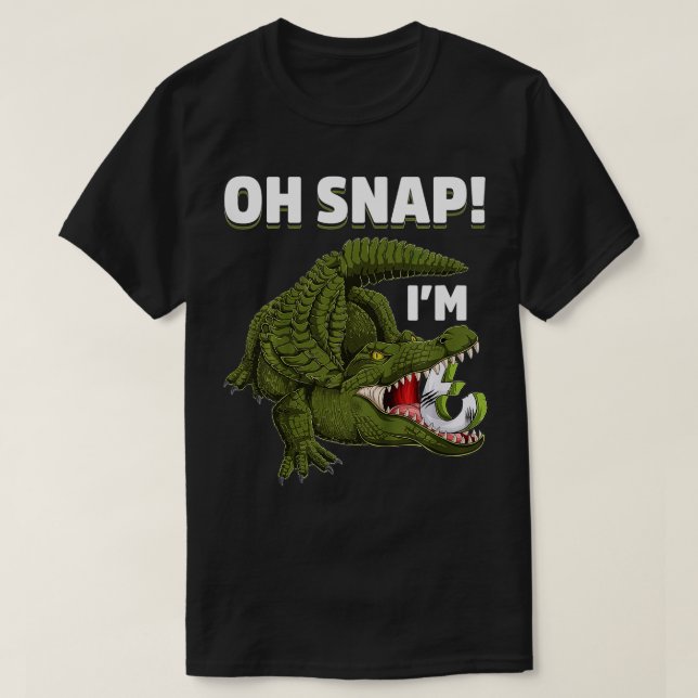 Camiseta Crianças com 6 anos de idade 6 de réptil crocodilo (Frente do Design)