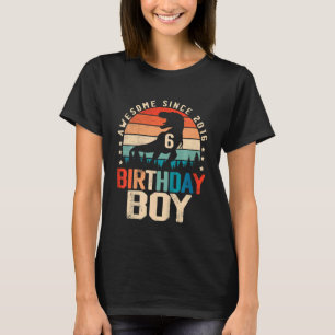 Camiseta Crianças com 6 anos Dinossauro 6 de aniversário de