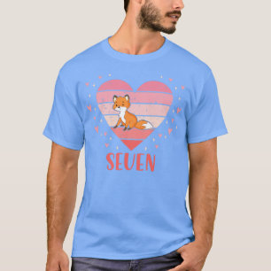 Camiseta Crianças com 7 anos de idade Raposa Cura de Aniver