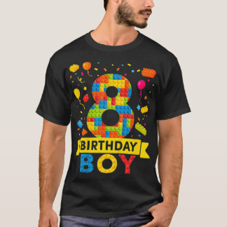 Camiseta Crianças com 8 anos de idade Edifício Blocos 8 Ani