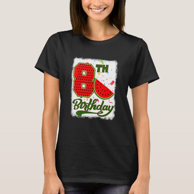 Camiseta Crianças com 8 anos de idade Melancia Tropical 8º  (Frente)