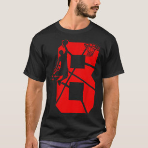 Camiseta Crianças com 8 anos de idade Partitema de aniversá
