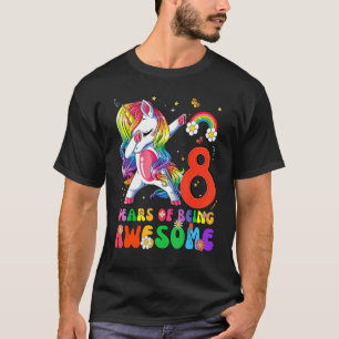 Camiseta Crianças com 8 anos Garota do 8. º aniversário Pri