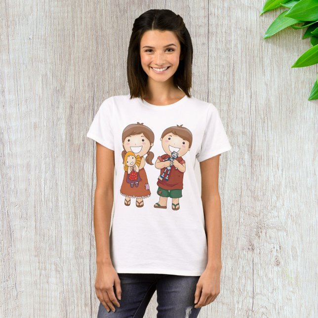 Camiseta Crianças com brinquedos (Criador carregado)