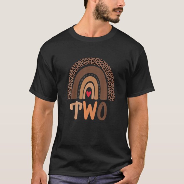 Camiseta Crianças com dois anos de idade Arco-Íris 2º decor (Frente)