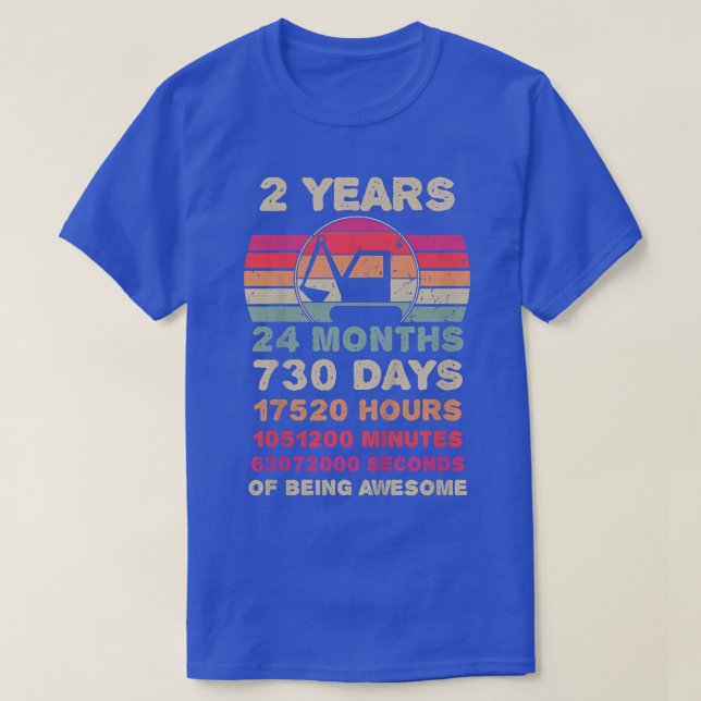 Camiseta Crianças com segundo aniversário de Construção de  (Frente do Design)