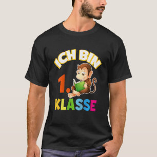 Camiseta Crianças Com Texto Alemão Ich Caixa 1. Macaco de c