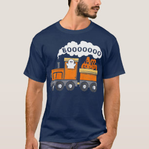 Camiseta Crianças Comboio Halloween Boo Fantasma Engraçado