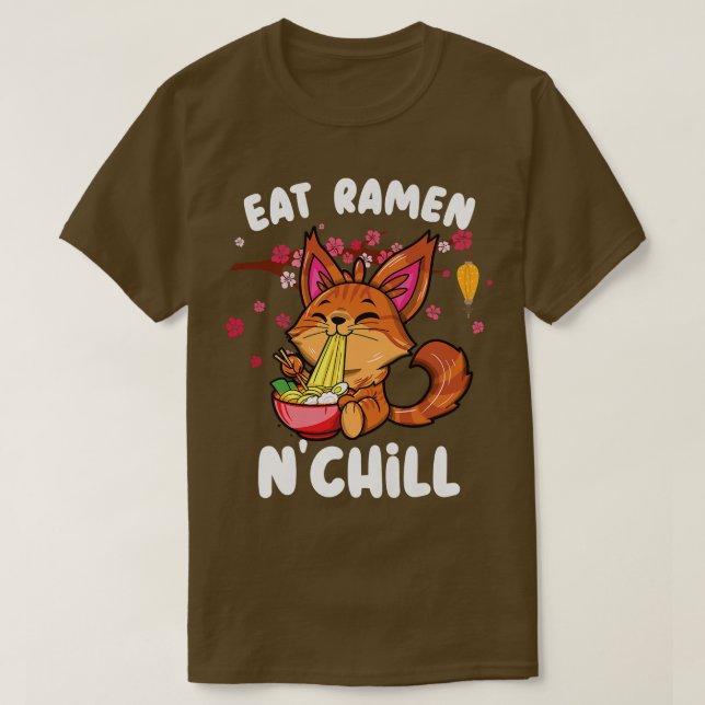 Camiseta Crianças comem ramen N'chill principal casulo rame (Frente do Design)