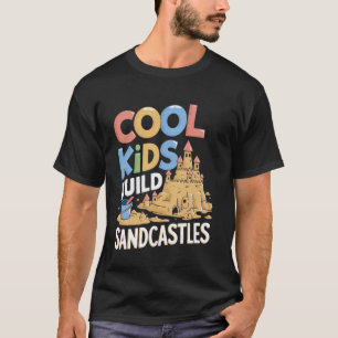 Camiseta Crianças Constroem Castelo de Areia Construindo Es