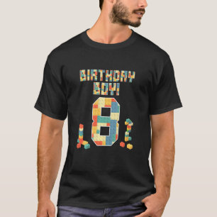Camiseta Crianças Construindo Blocos Bricks 8º Aniversário 