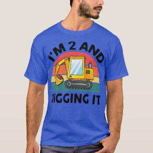 Camiseta Crianças Construtoras segundo aniversário Rapaz 2 