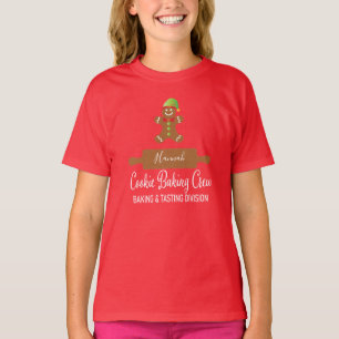 Camiseta Crianças Cookie Baking Crew Gingercake Homem Nata