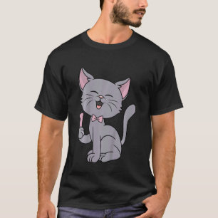 Camiseta Crianças Crianças 7 Anos Gatinho 7 de Aniversário