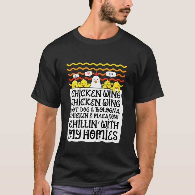 Camiseta Crianças Crianças Asa de Frango Asa de Frango Cach (Frente)