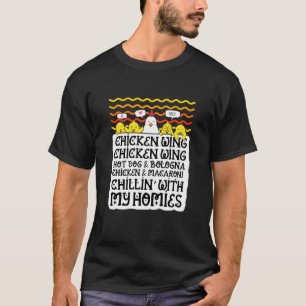 Camiseta Crianças Crianças Asa de Frango Asa de Frango Cach
