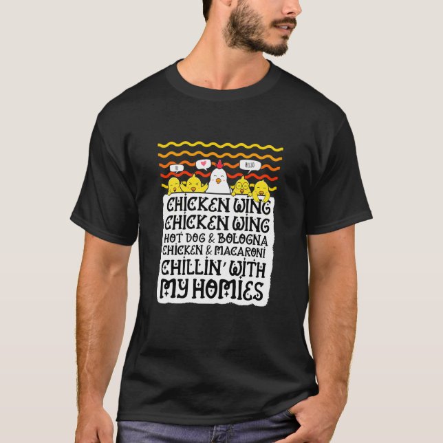 Camiseta Crianças Crianças Asa de Frango Asa de Frango Cach (Frente)