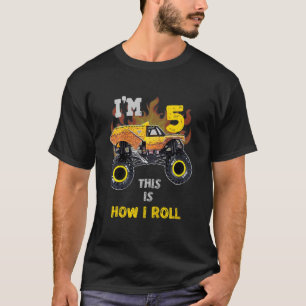 Camiseta Crianças Crianças Crianças de 5 anos Monstro de Ra