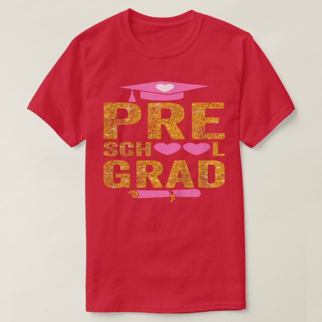 Camiseta Crianças Crianças Engraçadas Formando pré-escolar  (Frente do Design)