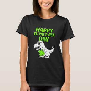 Camiseta Crianças Crianças Feliz Rua Pat Trex Day Dino St P