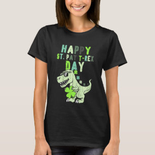 Camiseta Crianças Crianças Feliz Rua Pat Trex Day Dino St P