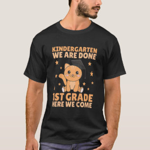 Camiseta Crianças Crianças Graduado Jardim de Infância Gato